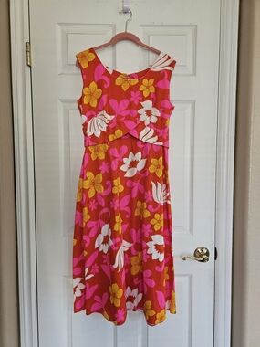 Vintage Hawaiian Midi Dress